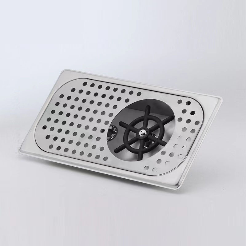 Stainless steel automatic cup washer bar Milk Tea Bar coffee embedded high pressure water spray filter sink with filter screen