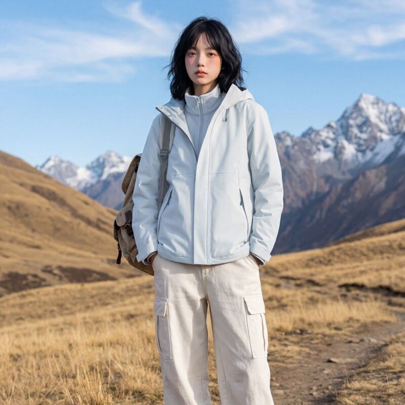 Three-In-One Outdoor Jacket Two-Piece Set, Detachable Windproof Mountaineering Jacket, Unisex Autumn and Winter Hooded Jacket Three-In-One Outdoor Jacket Two-Piece Set, Detachable Windproof Mountaineering Jacket, Unisex Autumn and Winter Hooded Jacket