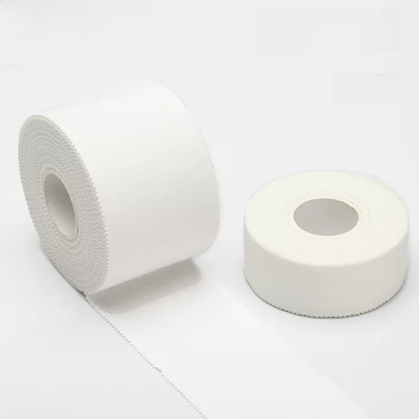 Cotton/cotton serrated edge sports tape white fine cloth
