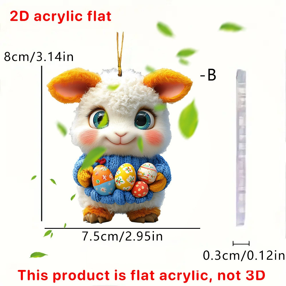 Cartoon acrylic keychain, rear view mirror, accessory, backpack, small bag, pendant, Amazon