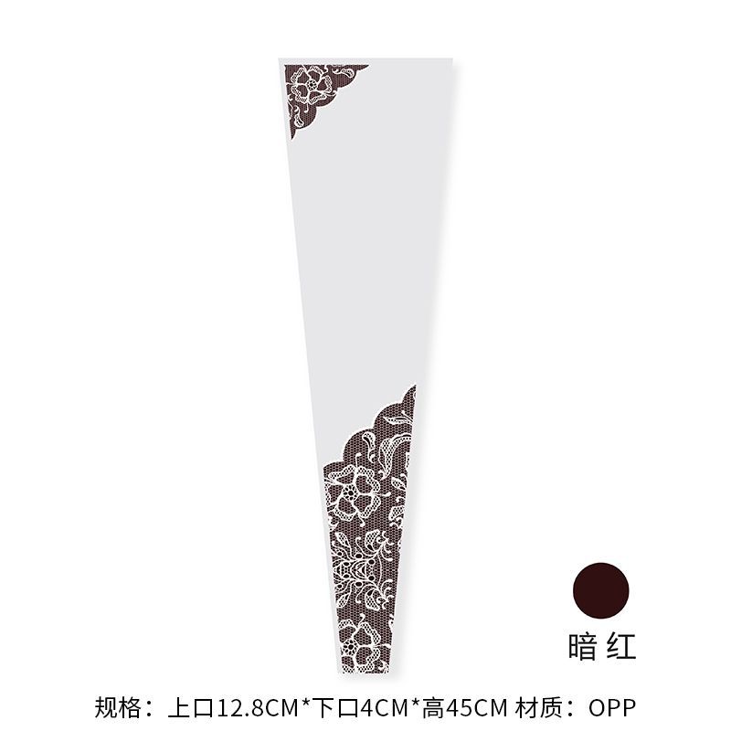 Venta al por mayor de una sola pieza entrega floristería material DYI 520 Día de la madre un amor recto fresco ramo embalaje bolsa individual