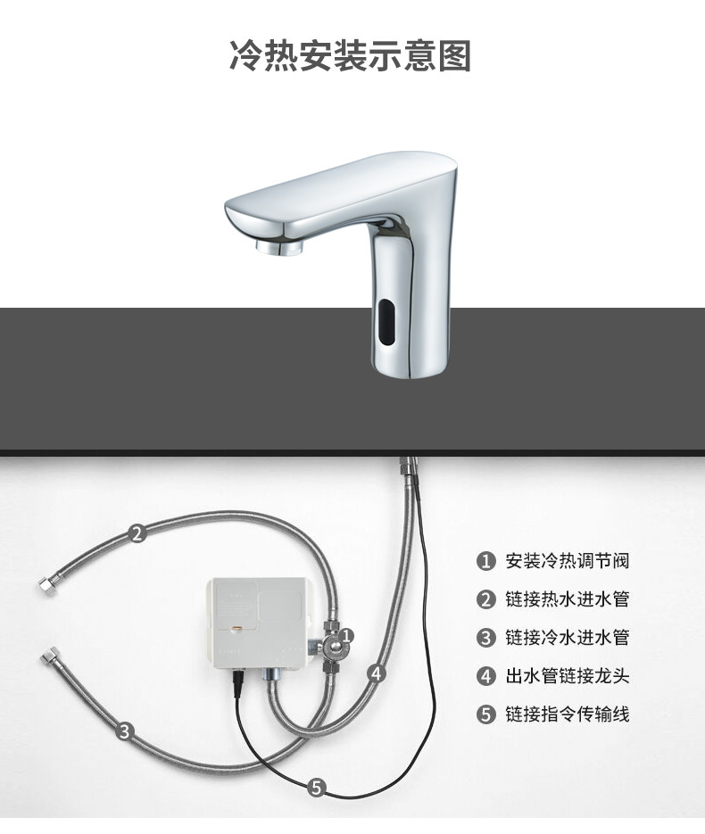 New all-copper smart single cold and hot sensor faucet, fully automatic infrared sensor hand wash basin faucet undefined