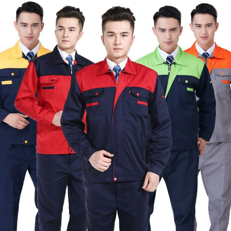 Оптовая Продажа с фабрики Весна и осень с длинным рукавом Охрана труда рабочая одежда костюм завод авторемонт мастерская пальто Мужская оснастка оптовый заказ