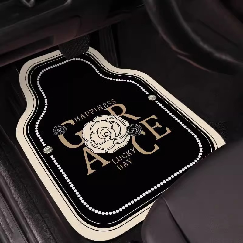 Four-Piece Set of Car Floor Mats, Universal Car Floor Mats, Single-Piece Anti-Slip and Wear-Resistant Foot Mats for the Main Driver, Easy to Clean Car Mats