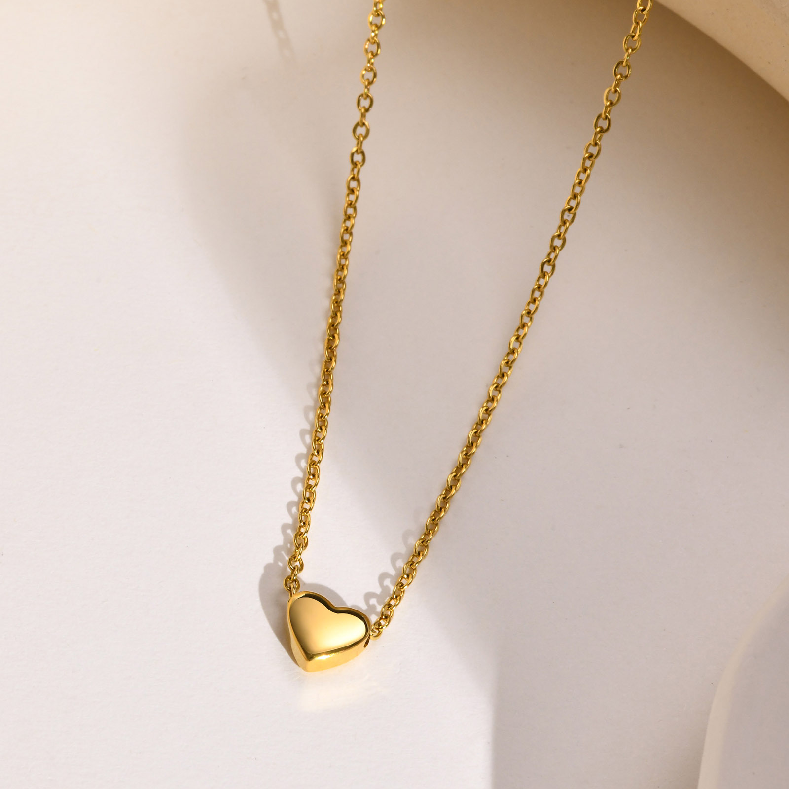 201 Stainless Steel Material Simple Style Letter Titanium Steel Plating Pendant Necklace