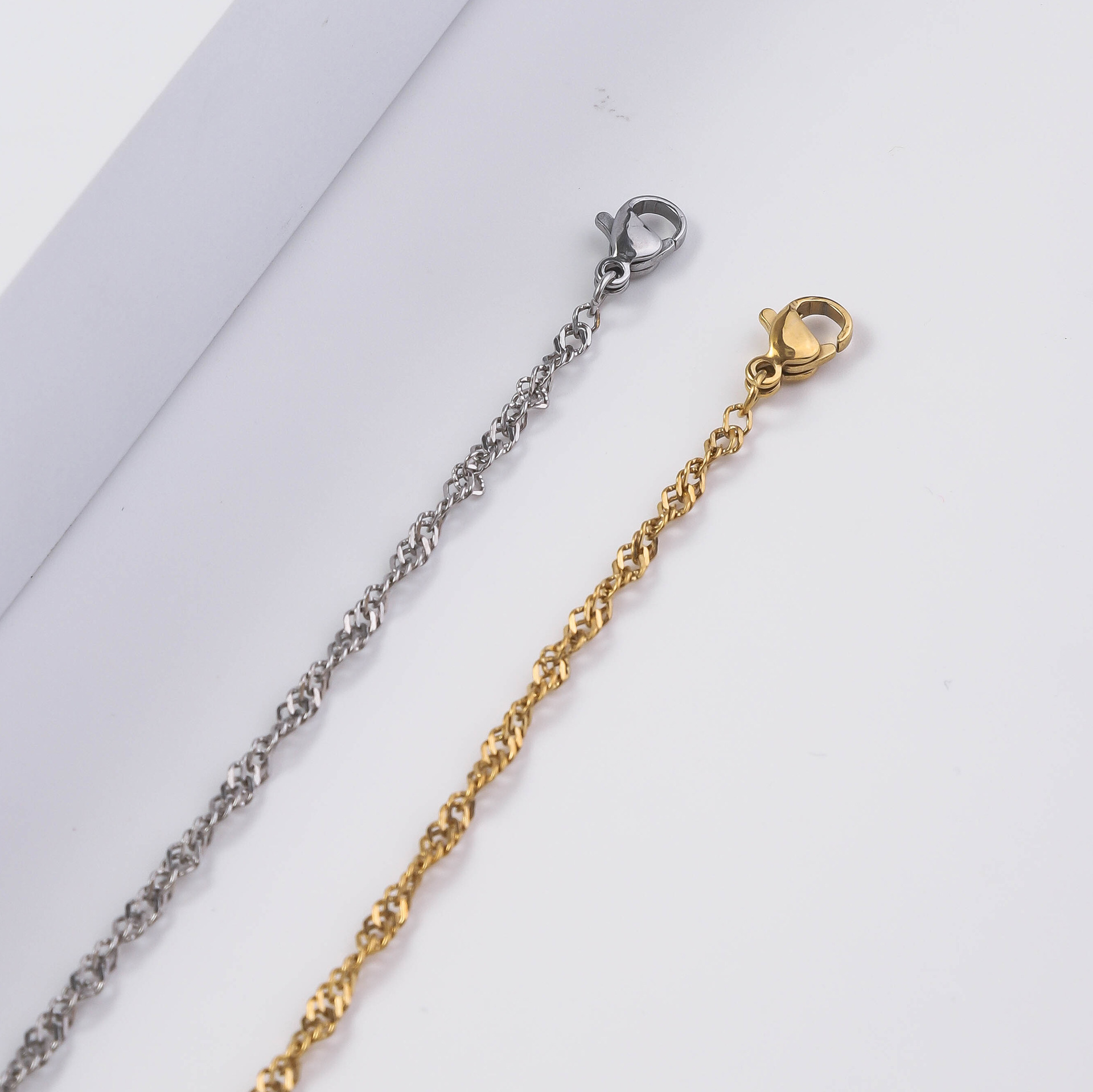 9g Weight Chain Jewelry Making Type DIY Jewelry Accessories Classification 1 Piece Quantity 304 Stainless Steel Material Solid Color Pattern Plating Design Simple Style, Classic Style Style 1 Piece 304 Stainless Steel Solid Color Chain 1