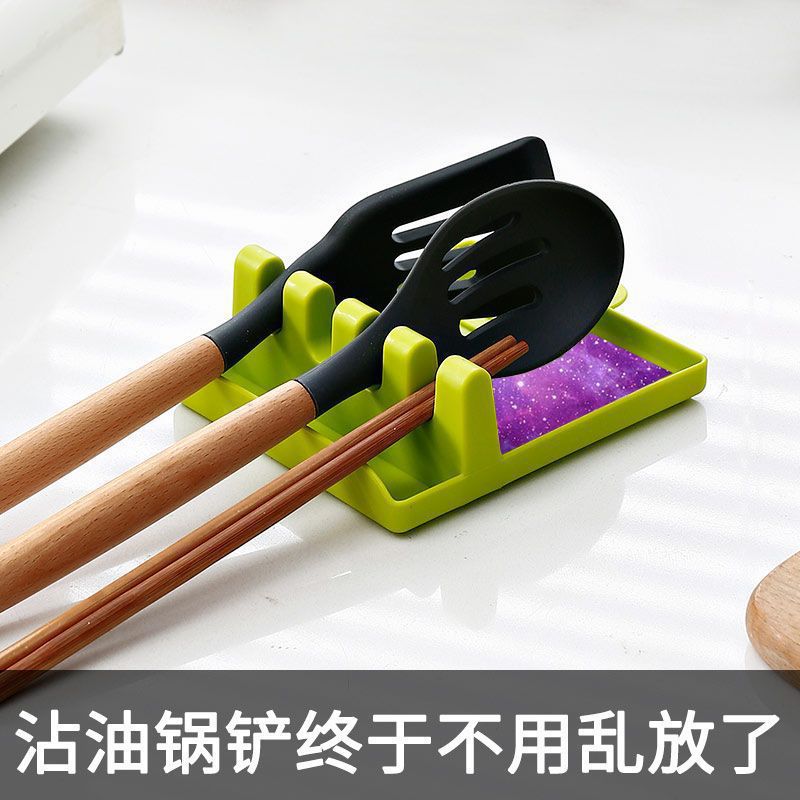 Estante de cocina para soportar estante de cocina para cubrir la olla de cocina para cubrir la olla de plástico para almacenar la pala para el hogar soporte multifuncional