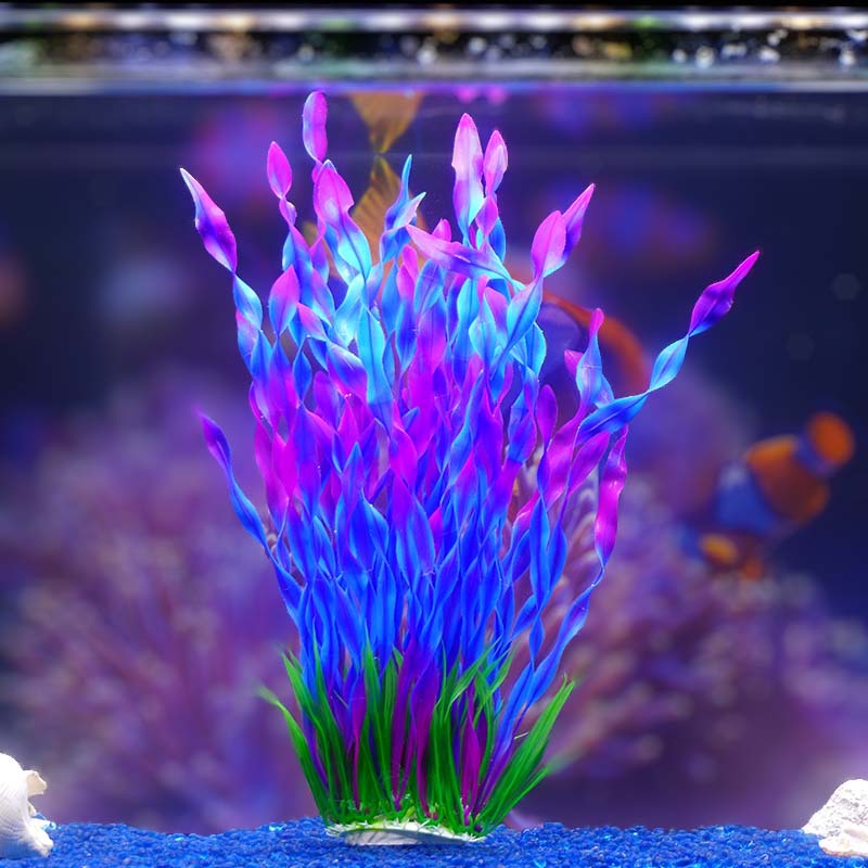 Hierba de agua, algas, orquídea de agua, algas pequeñas, plástico de simulación, suministro directo transfronterizo, suministros para acuarios, decoración de paisajismo de peceras, espiral