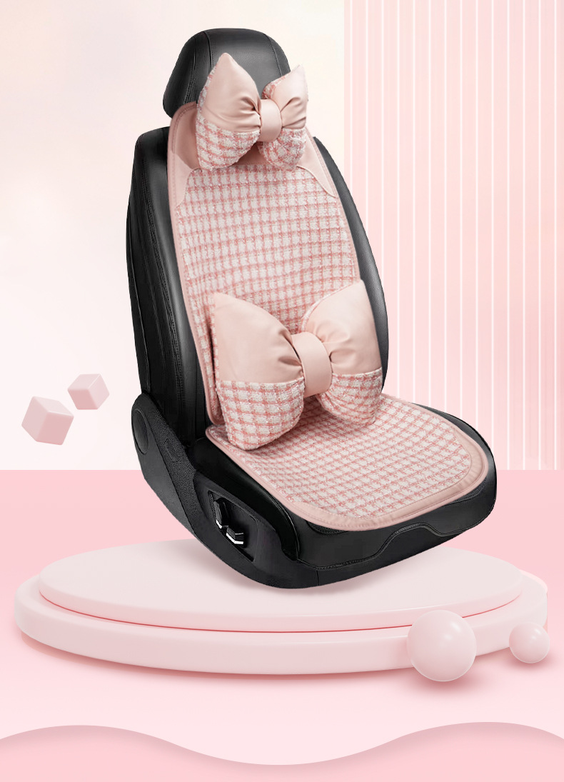 Car Seat Cushion, Suitable for All Seasons, Small Fragrance Style, Comfortable Car Seat Cover, Light Luxury, High-End Feel, Car Decoration Seat Cover