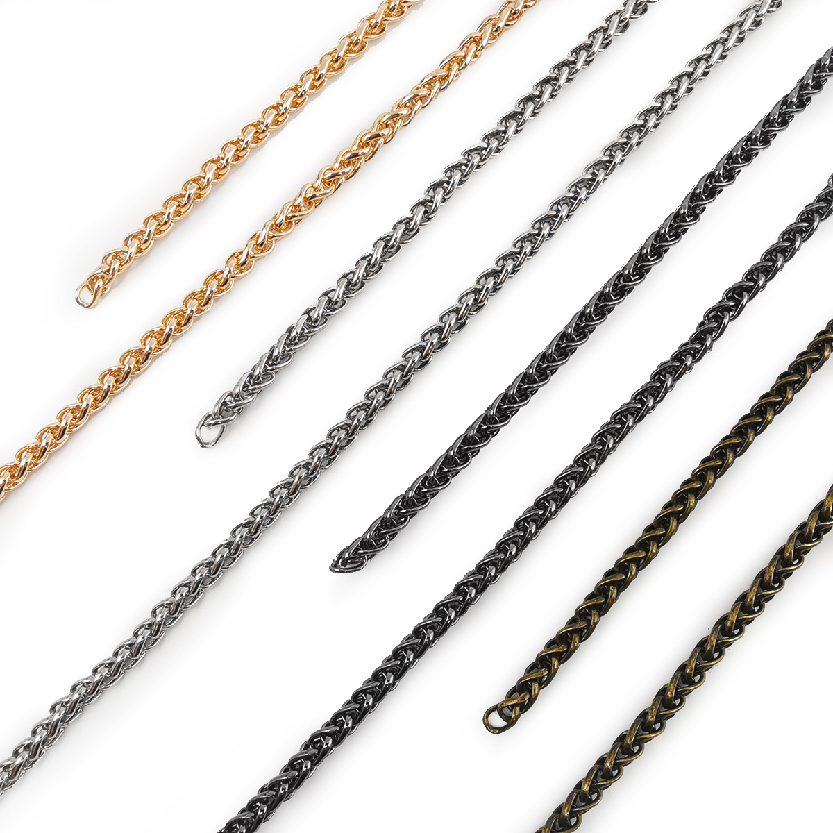 Cross-border supply DIY hardware chain bag phone case cross-body strap replacement chain accessories twisted lantern chain