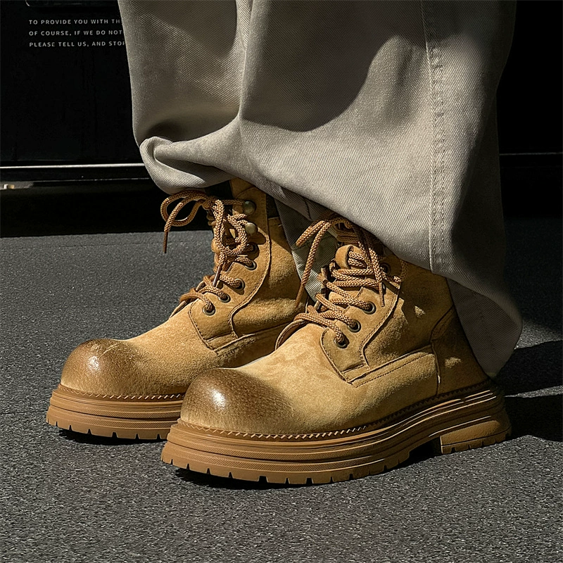 Высокие ботинки Martin мужские 2024 осень-зима новые ботинки ревеня в британском стиле ретро короткие ботинки сапоги 2501-J