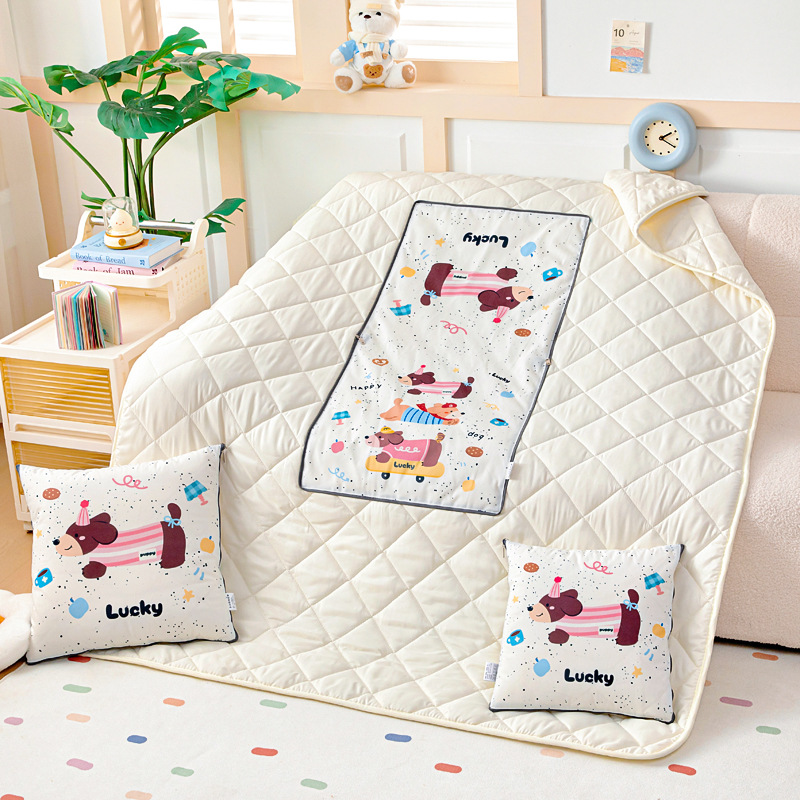 행운의 강아지 (업그레이드된 격자무늬 이불)