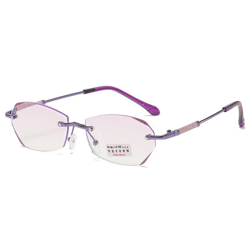 2026 nuevas gafas anti-luz azul gafas de diamante de corte de moda estrella brillante explosión de borde de gafas de flores de alta definición