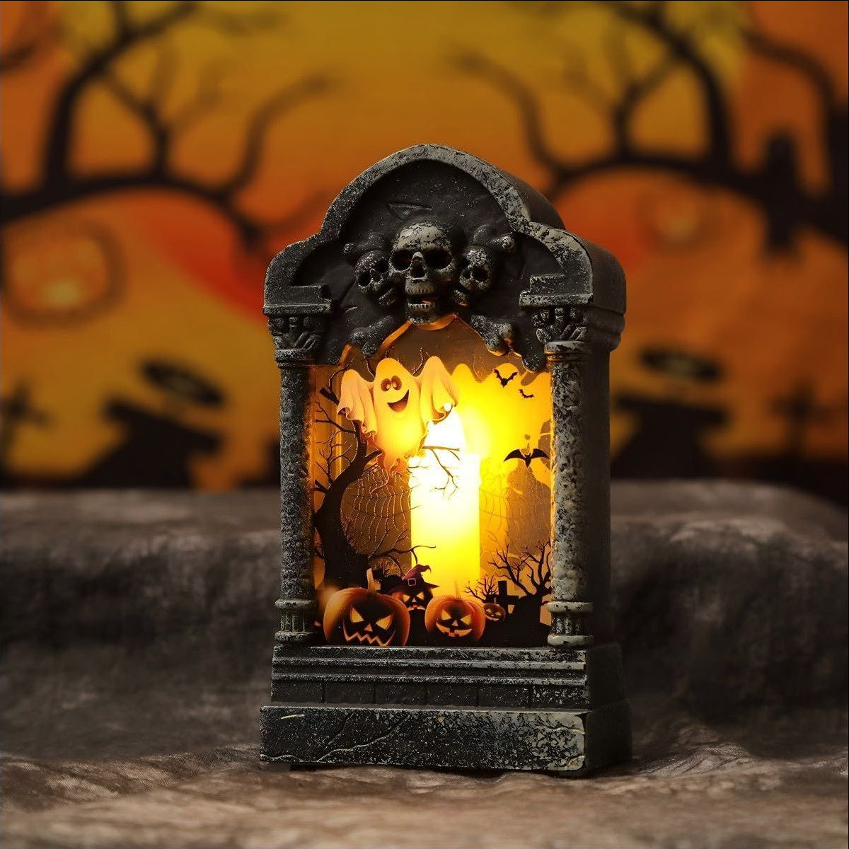 Tombstone Halloween House embrujado bar escenario de terror Tombstone espuma luminosa Tombstone Halloween accesorios de fotografía Tombstone