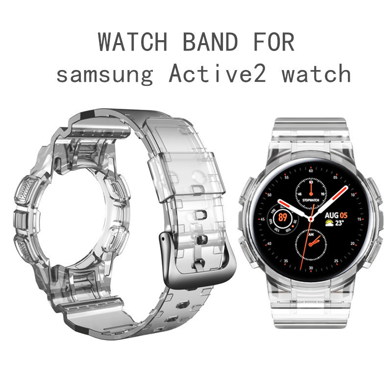 Suitable for Samsung Galaxy Watch4/5 Integrated Watch Strap Samsung Active2 Transparent Glacier Watch Strap