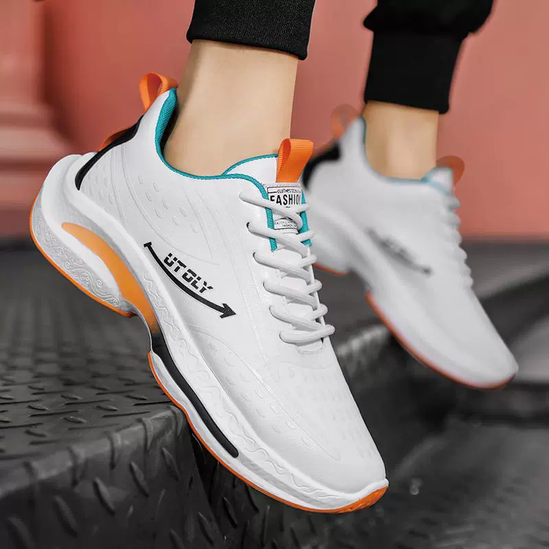 Ins обувь для пап 2023 Осенняя Новая мужская обувь сетчатая дышащая повседневная спортивная обувь для бега Студенческая Белая обувь для мужчин