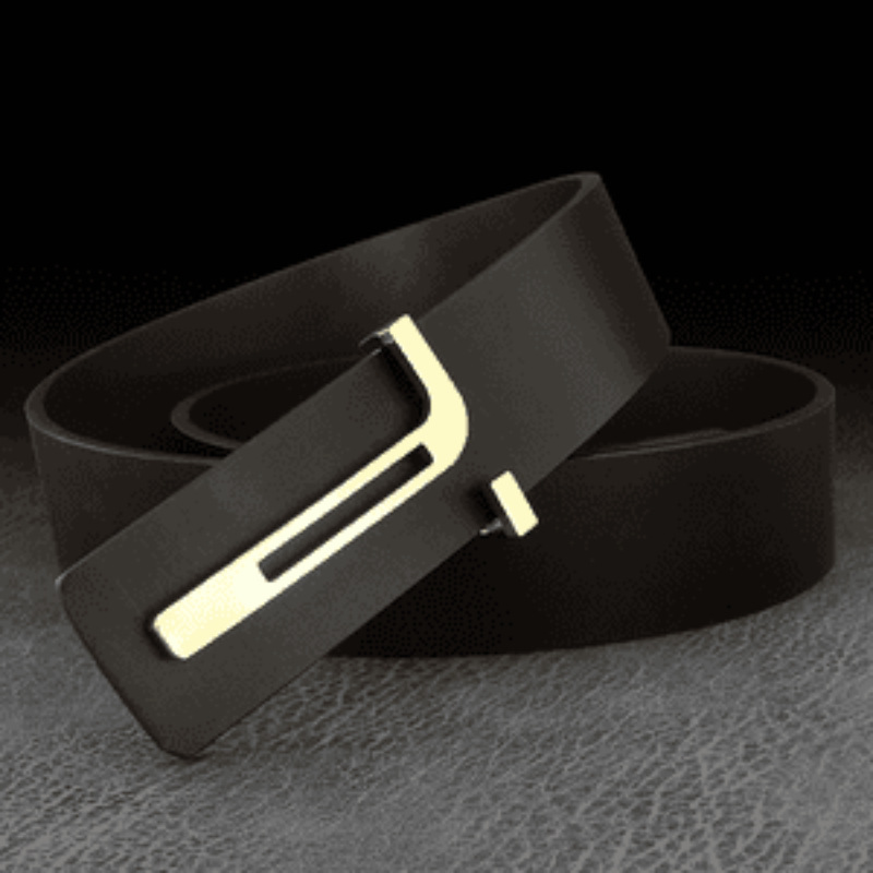 Men's Leather Belts, Women's High-End Leather Trendy T-Buckle Belts, Factory Wholesale