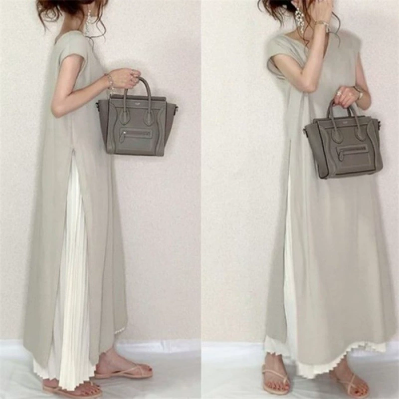 2022 японский летний сплошной цвет простой свободный большой размер