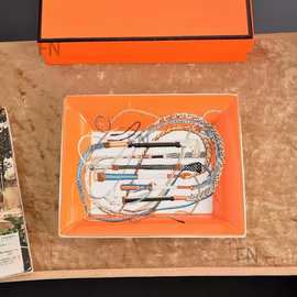 北欧橙色丝巾陶瓷烟灰缸创意家用带盖烟缸潮流个性办公室装饰收纳