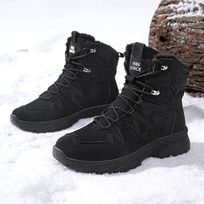 Zapatos de montaña al aire libre para hombres nuevos zapatos de senderismo antideslizantes y veludo, zapatos deportivos casuales transfronterizos para hombres