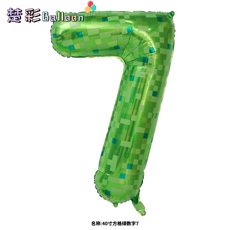 40 inch checkered green numbers 7cc