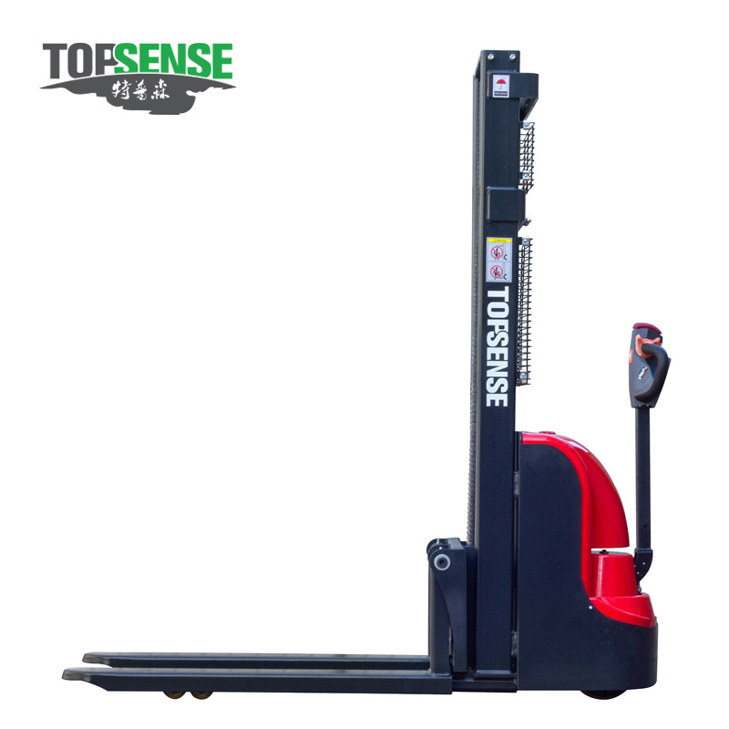 2025特普森1.5吨电动堆高车步行式简单快捷仓库车间货物装卸叉车
