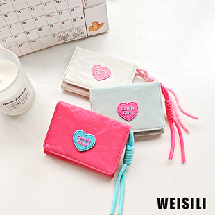 Cross-border Fashion New Style Xiaoxiang Women's Card Bag High-grade PU Leather Short Tri-fold Wallet