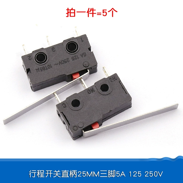Switch key, 25mm, 250v, 5 pieces