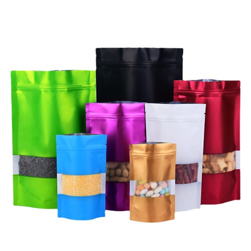 Colorful Aluminum Foil Bag Self-sealing Bag Sealed Bag Biscuit Gift Fishing Bait Packaging Bag Flower Tea Candy Seal Pocket 