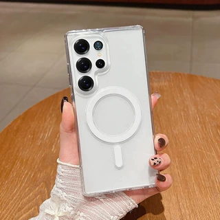 适用三星S26Ultra磁吸手机壳s25Plus透明s23全包防摔A55保护套s24
