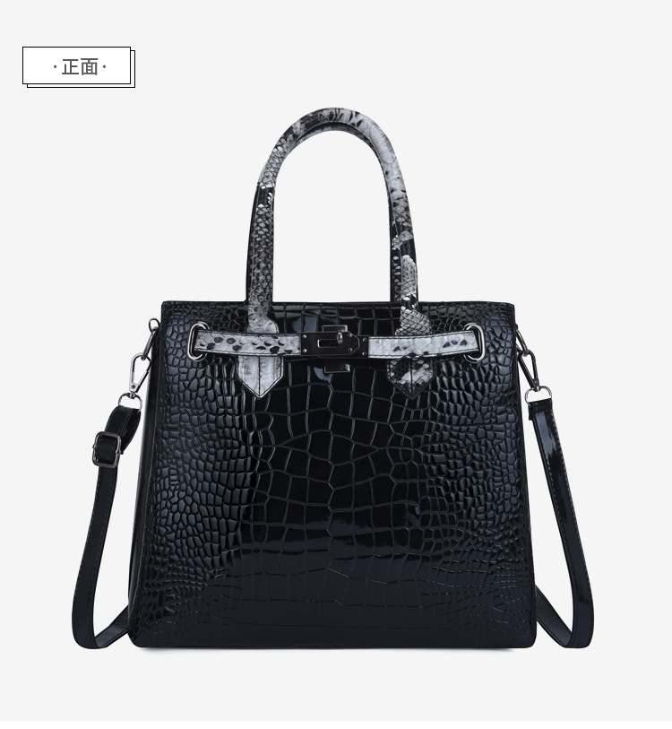 New European and American fashion crocodile pattern crossbody single-shoulder handbag bags for women, wholesale of mother and child set bags undefined