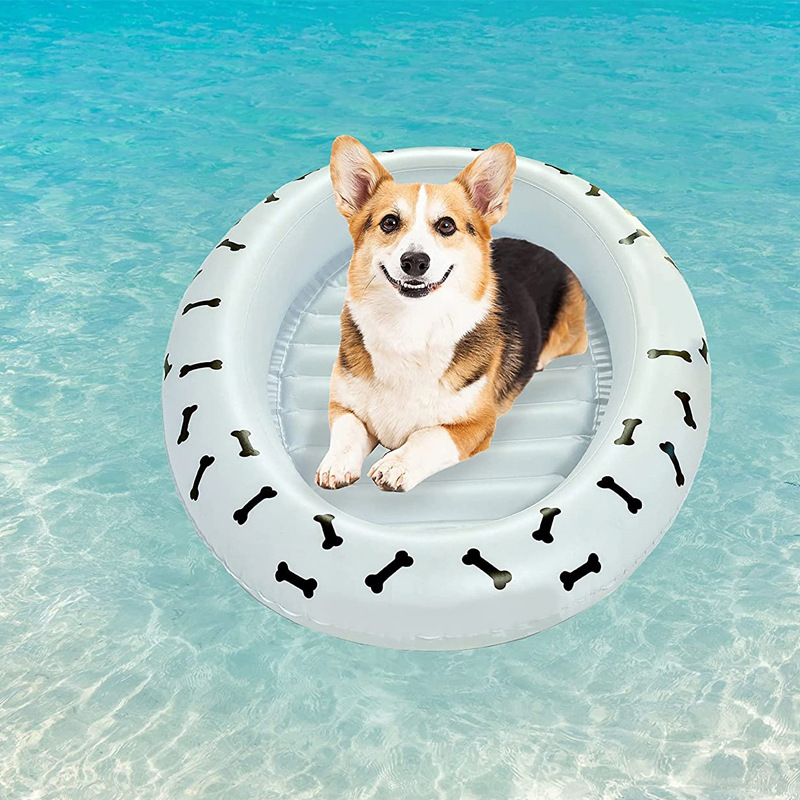 Manufacturer Customized Pvc Inflatable Pet Floating Animal Float Dog Water Bed Float Small and Medium-Sized Dog Water Toys
