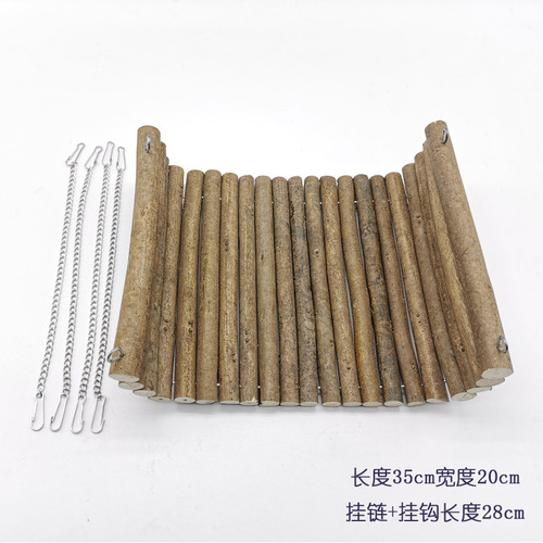 Factory goods dwarf rabbit toys guinea pig chinchilla solid wood swing log hammock nest guinea pig teething supplies