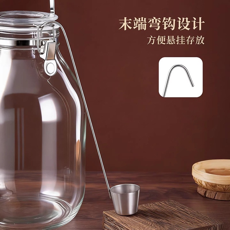 New Style Wine Ladle, Thickened 304 Stainless Steel Wine Bottle Spoon, Oil Ladle, Food-Grade Long Handle Spoon 0.05kg