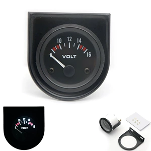 2 düym 52MM 12v Qara Səthli Voltmetr Avtomobil Cihazı Modifikasiyası