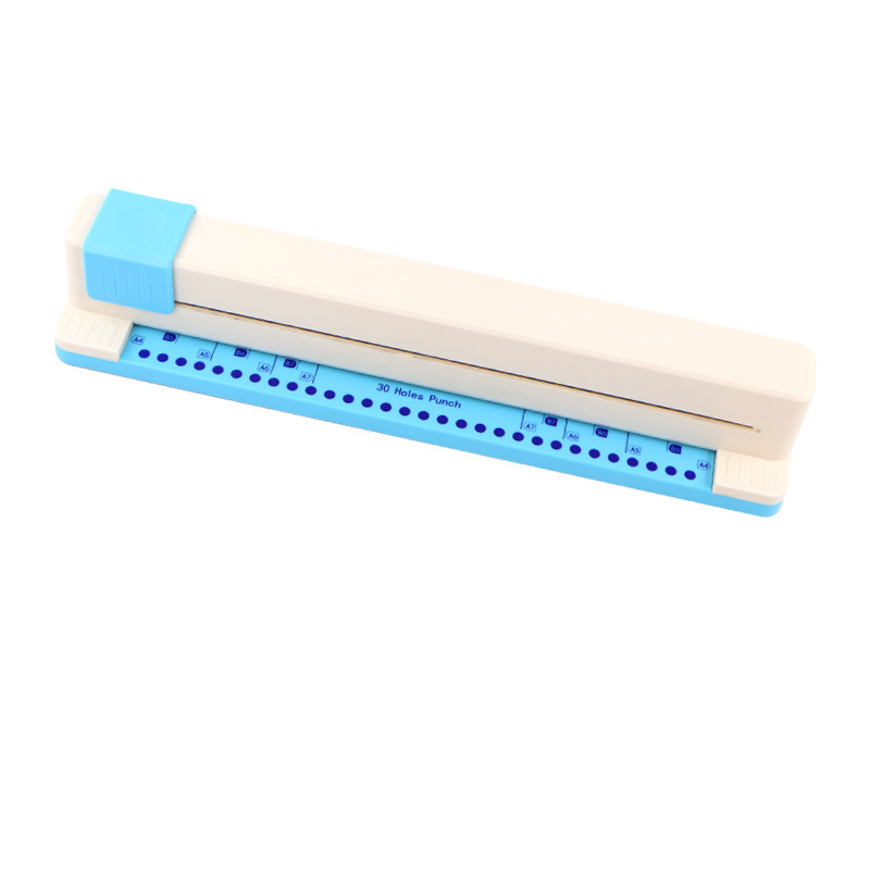 Manual A4 perforador 30 agujeros carpeta multifuncional perforación anillo de encuadernación para estudiantes de oficina portátil
