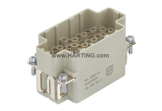 HARTING连接器 09160752001 HAN 75DDD-MC 10A75针浩亭