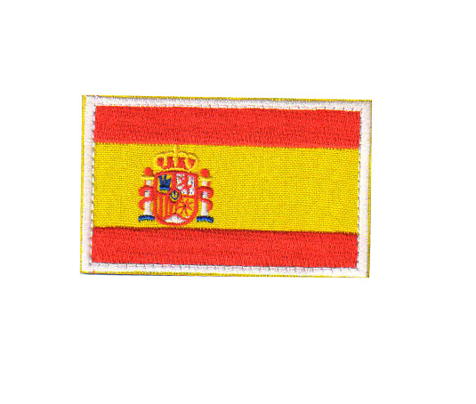 Bordado de suministro de comercio electrónico transfronterizo brazalete español España etiqueta de tela parche bordado sello moral de velcro