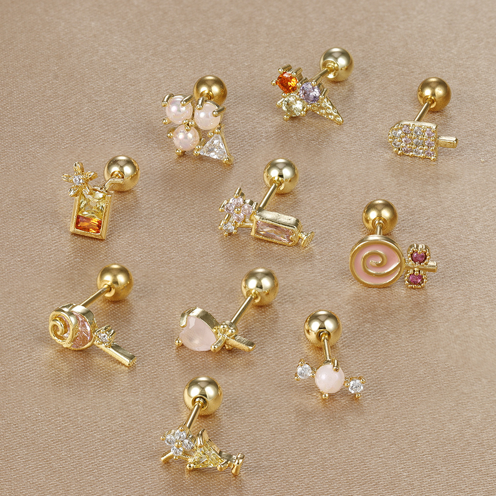 Hypoallergenic Titanium Sleep Stud Earrings For Comfortable Healing_voghion.com