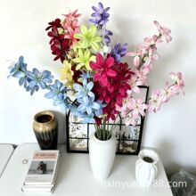 新款加密仿真小苍兰手感定型花材家居橱窗餐桌摆件跨境支持代发