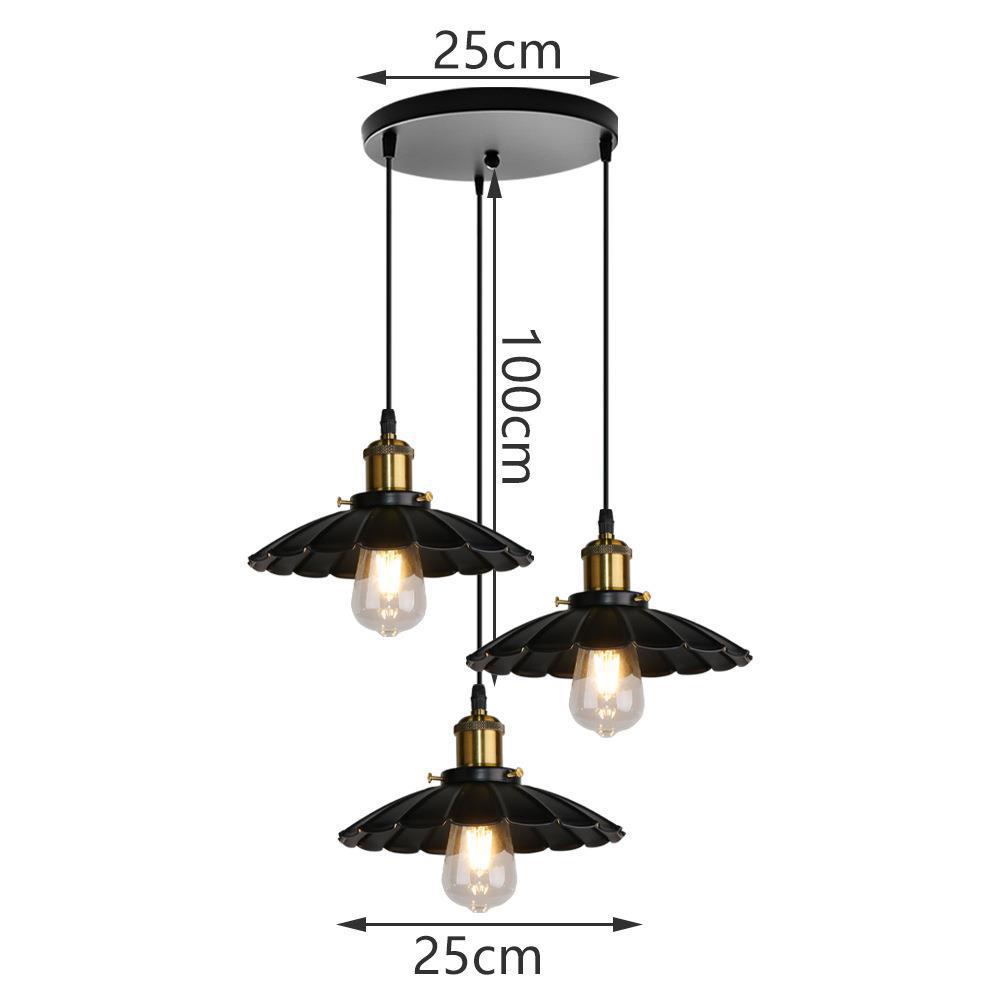 Araña retro estadounidense transfronteriza, pequeña falda negra, araña de hierro forjado, cafetería creativa, barra, restaurante, araña