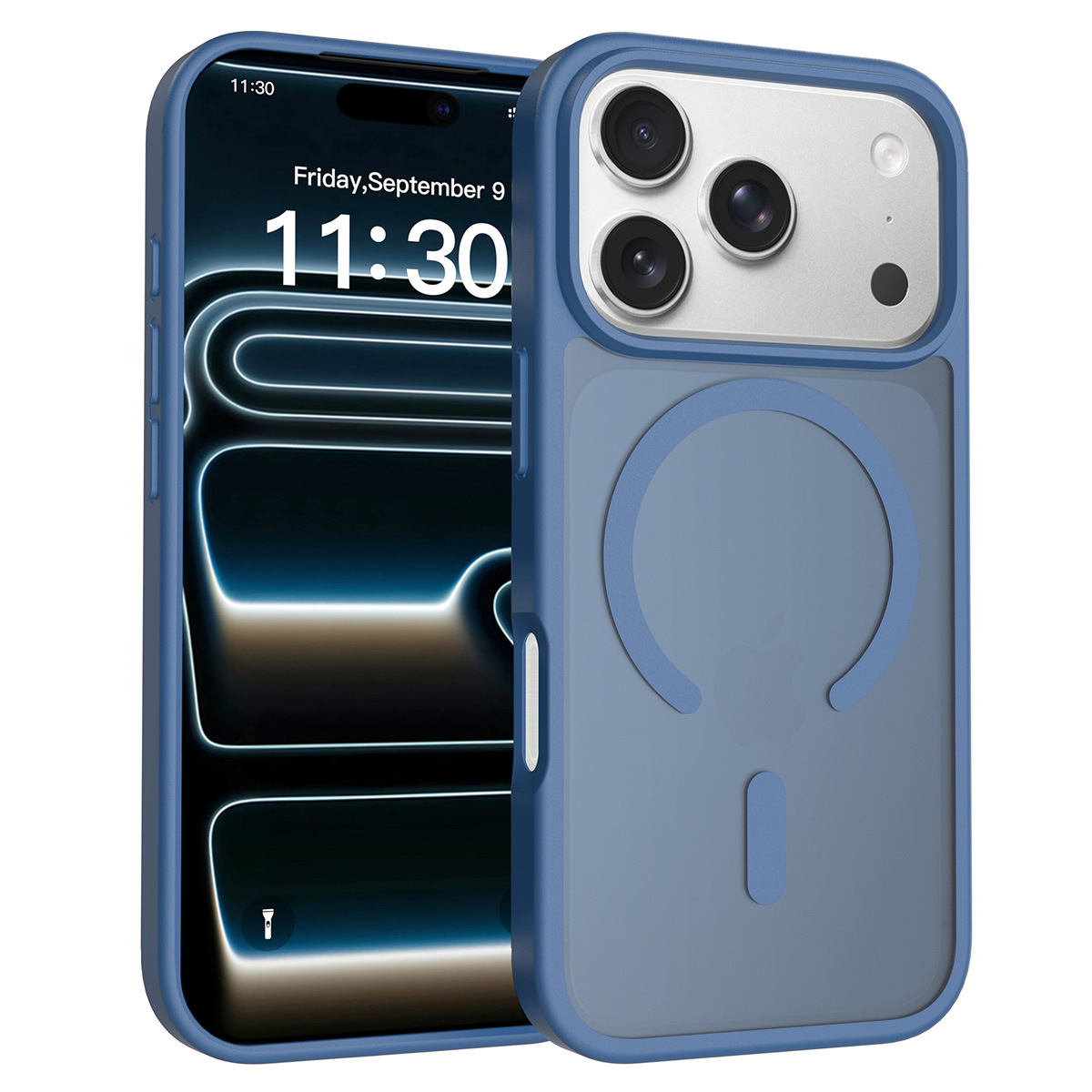 Funda para teléfono móvil iPhone17 Promax para uso transfronterizo Funda esmerilada con sensación de piel de escudo plateado Funda magnética de manzana 17Air