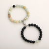 Strong magnet for beloved heart-shaped, design bracelet, turquoise set natural stone, trend of season