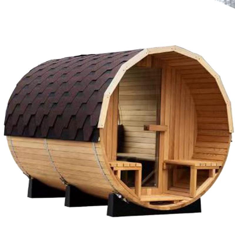 Sala de sauna de aguas termales al aire libre Sala de vapor de sudor doble individual Sala de vapor seco para cuatro personas Sala de vapor de patio multijugador Casa de madera