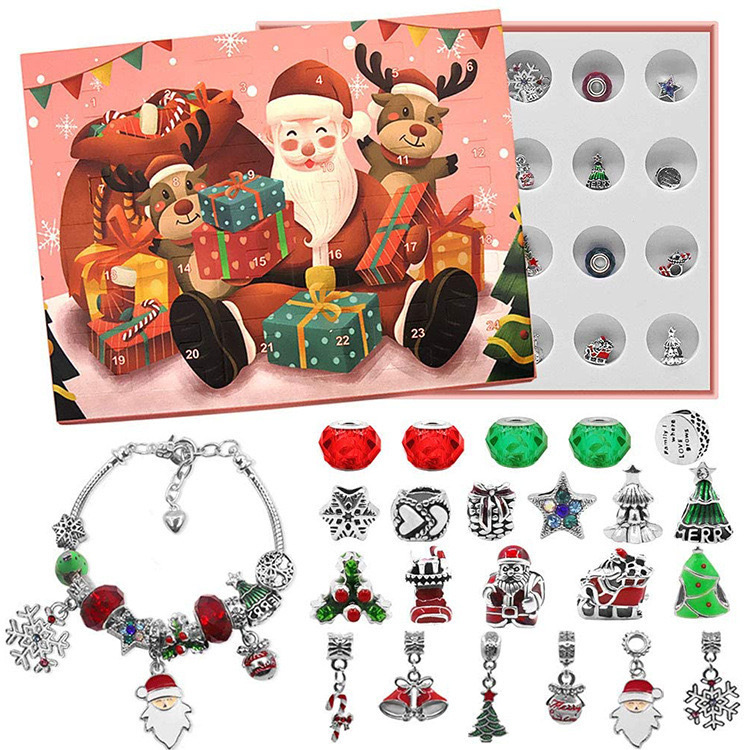 Caja Ciega de Calendario de Adviento de Metal para Navidad