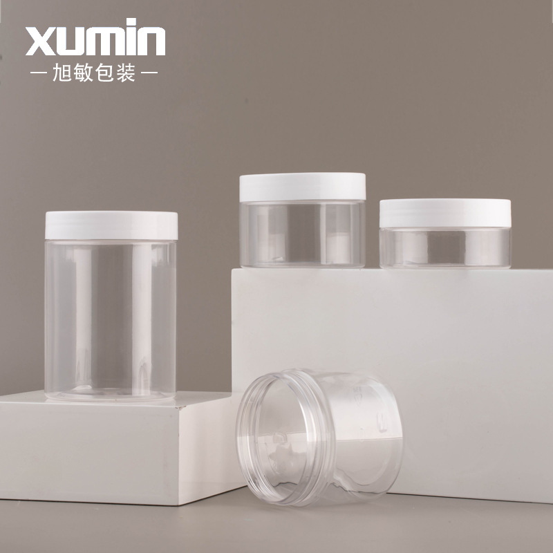 Cosméticos Xumin personalizados envases de plástico transparente para mascotas 50g botella de crema 120 - 500g máscara facial image 4