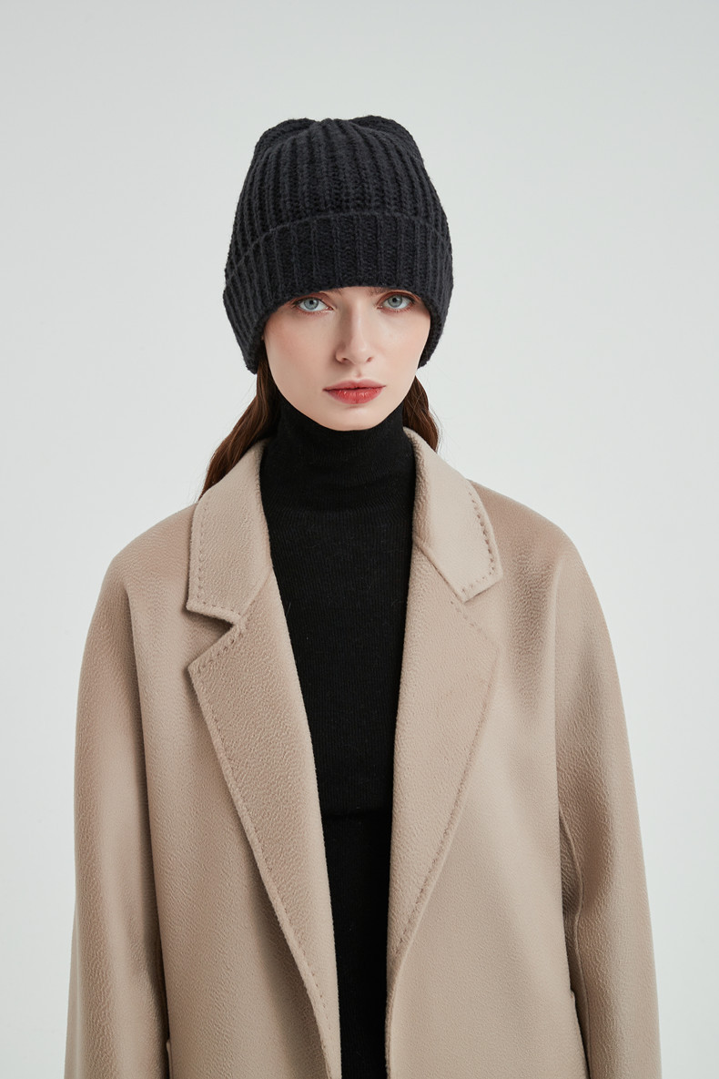 Unisex Hat European acrylic solid color knitted wool hat_voghion.com