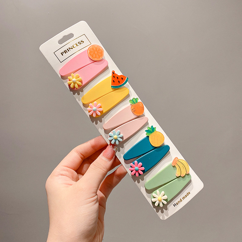 Clip de flequillo lateral rojo de la red femenina 2025 nueva horquilla simple clip de una línea horquilla clip de cabello roto tocado clip de pico de pato