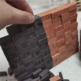 1:16 model brick micro landscape sand table building student design mini miniature scene super small red brick Green Brick