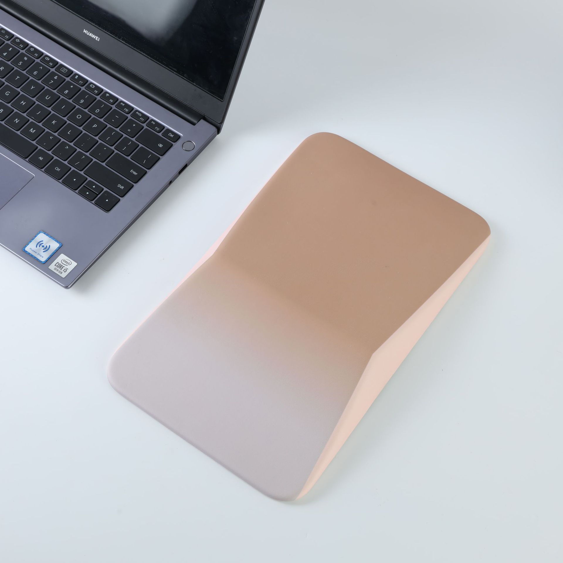 Alfombrilla de ratón de espuma viscoelástica con base de silicona, antideslizante, para escritorio, oficina, de alta calidad, con diseño de seda de leche